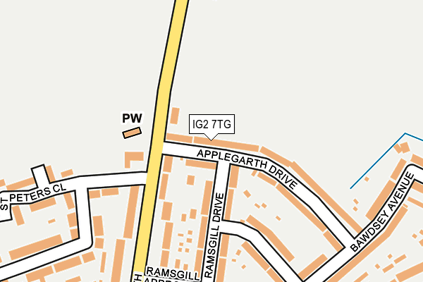 IG2 7TG map - OS OpenMap – Local (Ordnance Survey)