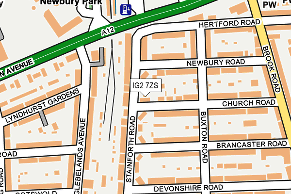 IG2 7ZS map - OS OpenMap – Local (Ordnance Survey)