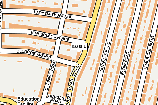 IG3 8HU map - OS OpenMap – Local (Ordnance Survey)