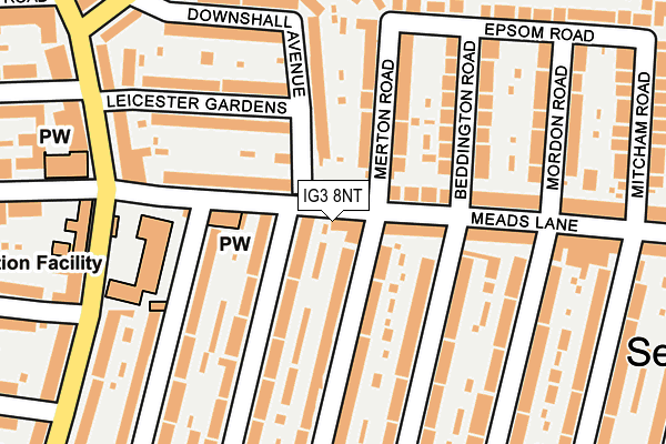 IG3 8NT map - OS OpenMap – Local (Ordnance Survey)