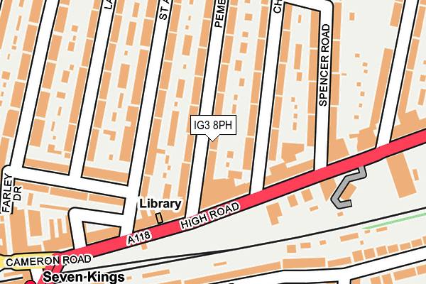 IG3 8PH map - OS OpenMap – Local (Ordnance Survey)