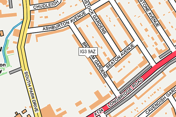 IG3 9AZ map - OS OpenMap – Local (Ordnance Survey)