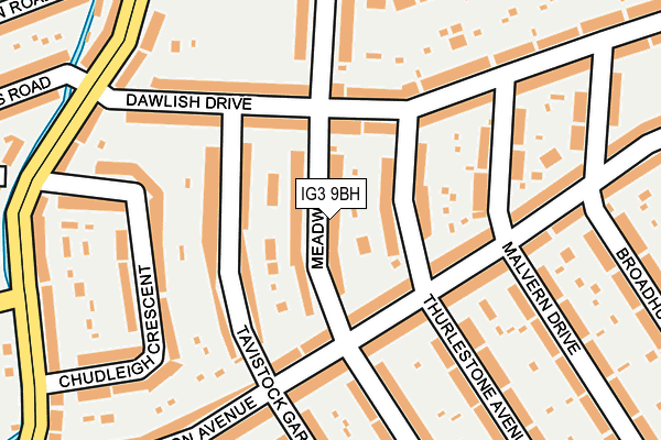IG3 9BH map - OS OpenMap – Local (Ordnance Survey)