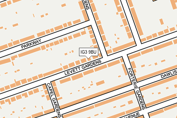 IG3 9BU map - OS OpenMap – Local (Ordnance Survey)