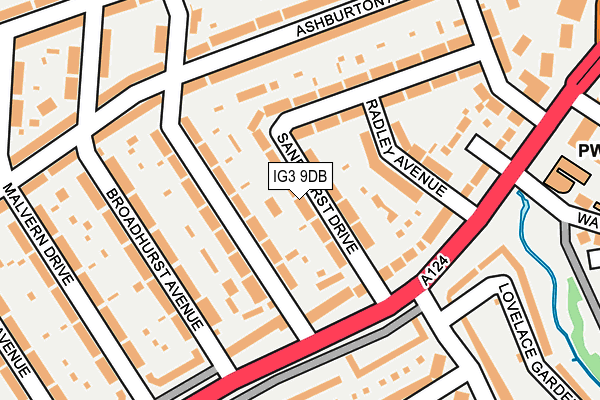 IG3 9DB map - OS OpenMap – Local (Ordnance Survey)