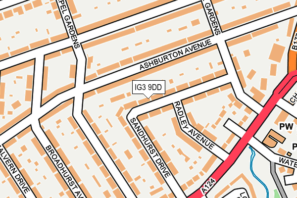 IG3 9DD map - OS OpenMap – Local (Ordnance Survey)
