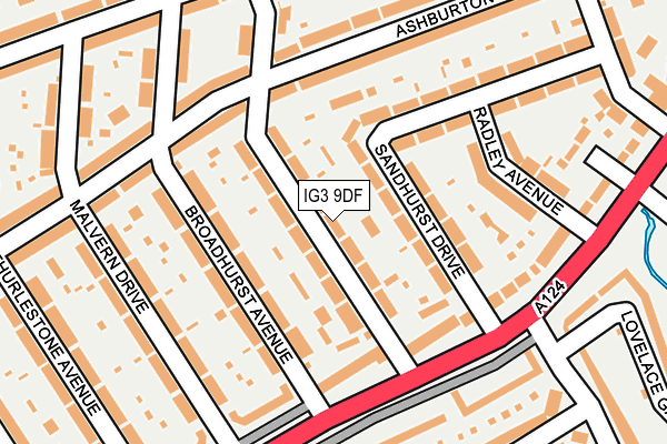 IG3 9DF map - OS OpenMap – Local (Ordnance Survey)