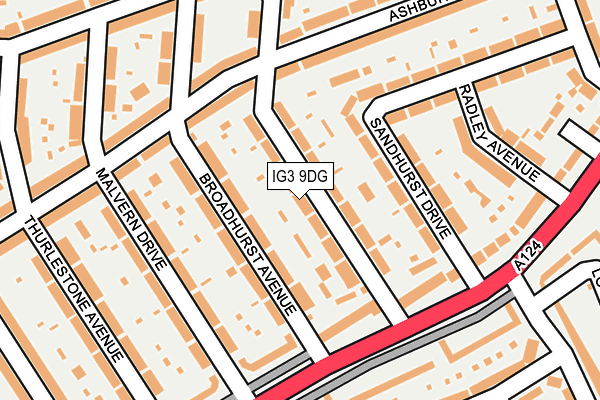 IG3 9DG map - OS OpenMap – Local (Ordnance Survey)