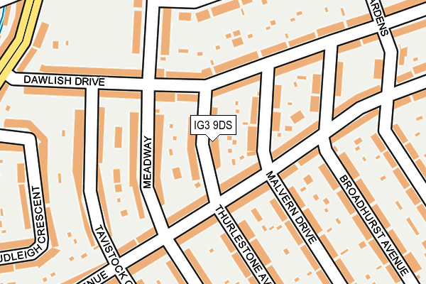 IG3 9DS map - OS OpenMap – Local (Ordnance Survey)