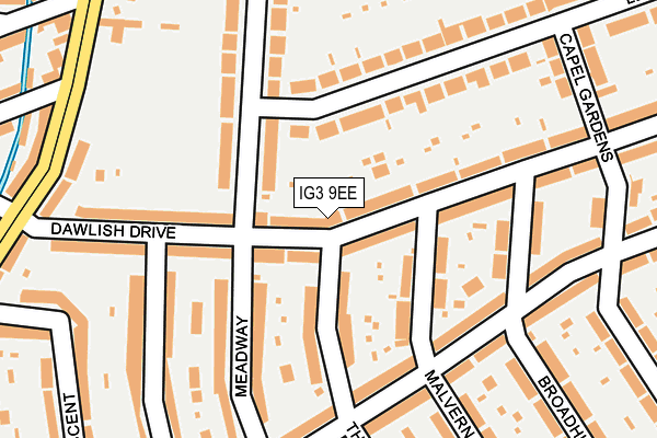 IG3 9EE map - OS OpenMap – Local (Ordnance Survey)