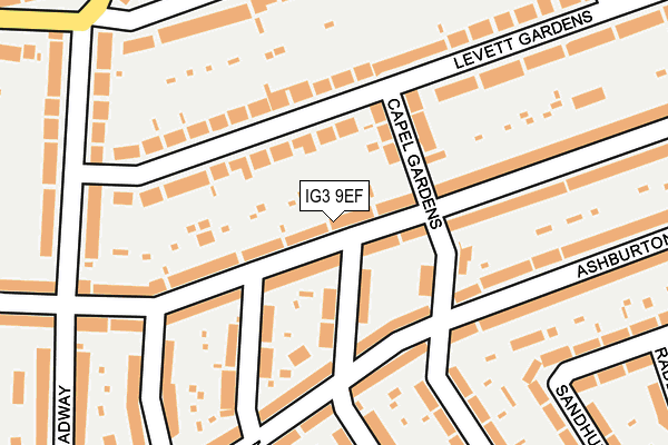 IG3 9EF map - OS OpenMap – Local (Ordnance Survey)