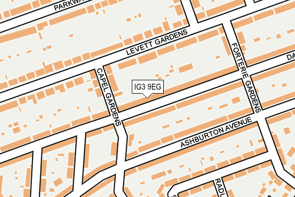 IG3 9EG map - OS OpenMap – Local (Ordnance Survey)