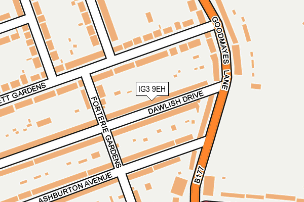 IG3 9EH map - OS OpenMap – Local (Ordnance Survey)