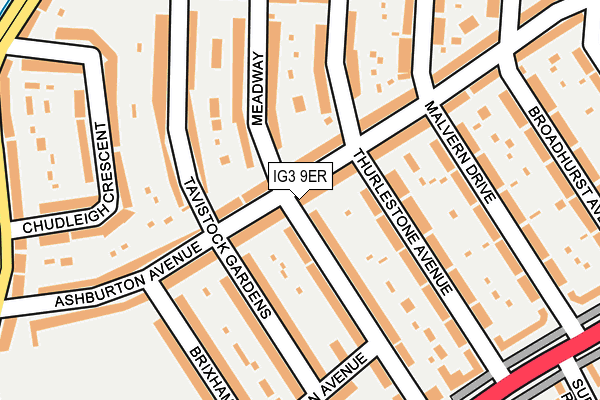 IG3 9ER map - OS OpenMap – Local (Ordnance Survey)