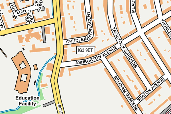 IG3 9ET map - OS OpenMap – Local (Ordnance Survey)