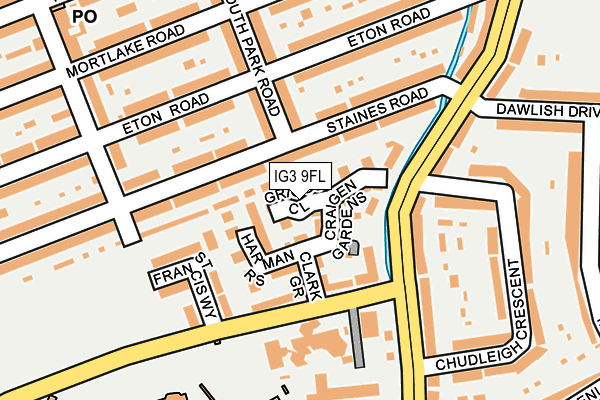 IG3 9FL map - OS OpenMap – Local (Ordnance Survey)