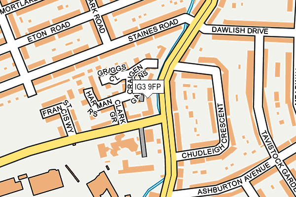 IG3 9FP map - OS OpenMap – Local (Ordnance Survey)