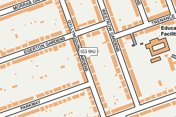 IG3 9HJ map - OS OpenMap – Local (Ordnance Survey)