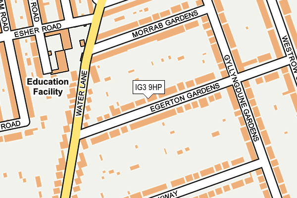 IG3 9HP map - OS OpenMap – Local (Ordnance Survey)