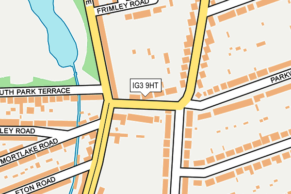 IG3 9HT map - OS OpenMap – Local (Ordnance Survey)