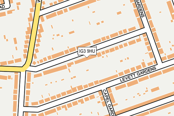 IG3 9HU map - OS OpenMap – Local (Ordnance Survey)