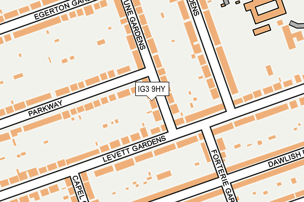 IG3 9HY map - OS OpenMap – Local (Ordnance Survey)