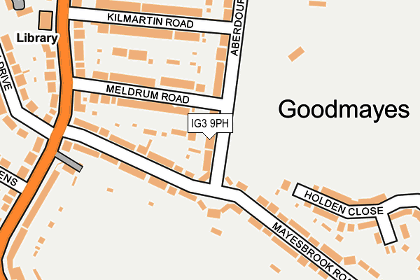 IG3 9PH map - OS OpenMap – Local (Ordnance Survey)