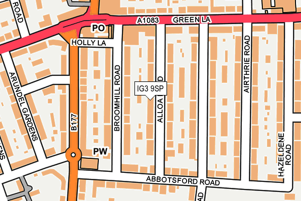 IG3 9SP map - OS OpenMap – Local (Ordnance Survey)
