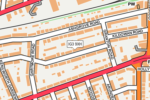 IG3 9XH map - OS OpenMap – Local (Ordnance Survey)