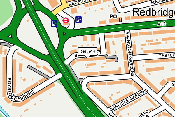 IG4 5AH map - OS OpenMap – Local (Ordnance Survey)