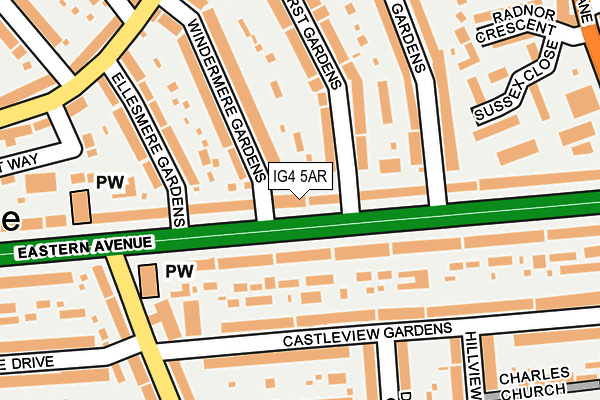 IG4 5AR map - OS OpenMap – Local (Ordnance Survey)