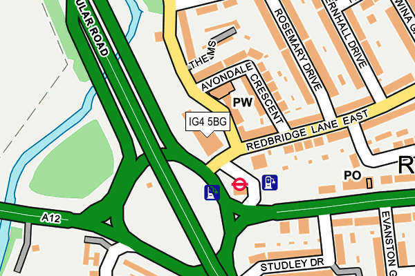 IG4 5BG map - OS OpenMap – Local (Ordnance Survey)