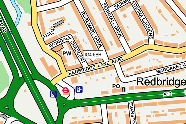 IG4 5BH map - OS OpenMap – Local (Ordnance Survey)