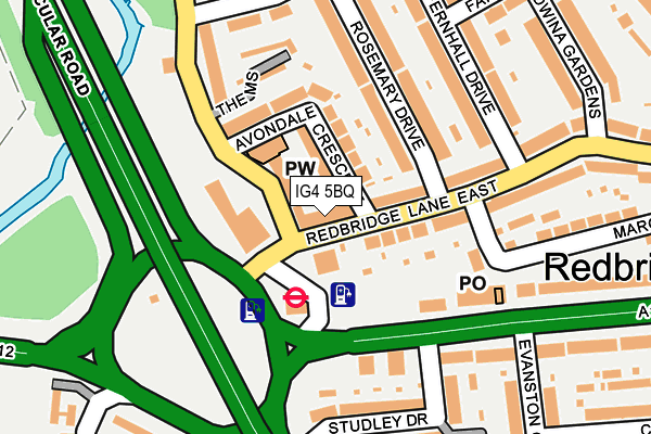 IG4 5BQ map - OS OpenMap – Local (Ordnance Survey)