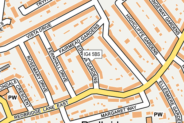 IG4 5BS map - OS OpenMap – Local (Ordnance Survey)