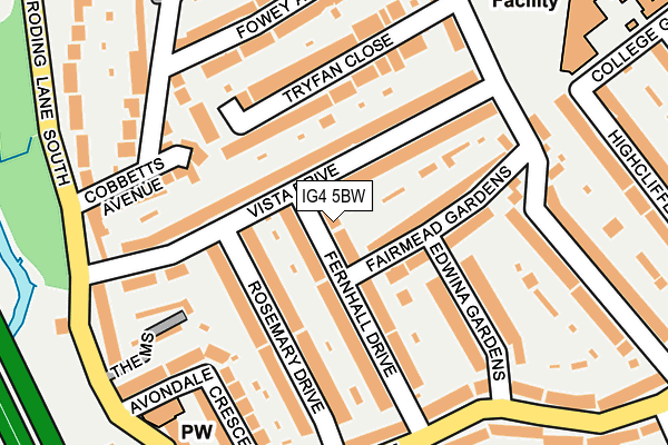 IG4 5BW map - OS OpenMap – Local (Ordnance Survey)