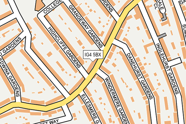 IG4 5BX map - OS OpenMap – Local (Ordnance Survey)