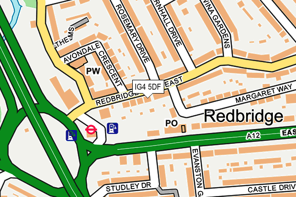 IG4 5DF map - OS OpenMap – Local (Ordnance Survey)