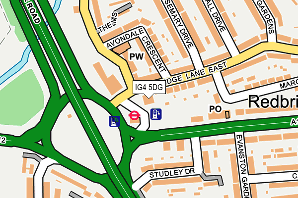 IG4 5DG map - OS OpenMap – Local (Ordnance Survey)