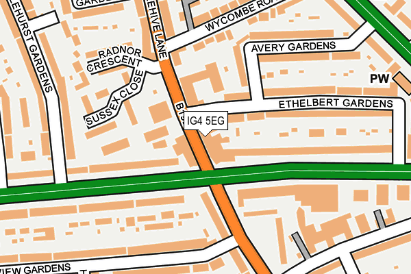 IG4 5EG map - OS OpenMap – Local (Ordnance Survey)
