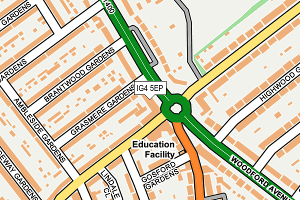 IG4 5EP map - OS OpenMap – Local (Ordnance Survey)