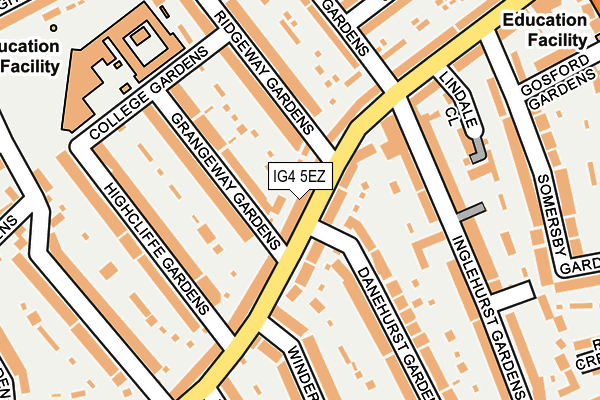 IG4 5EZ map - OS OpenMap – Local (Ordnance Survey)