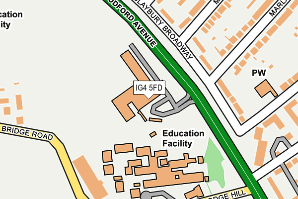 IG4 5FD map - OS OpenMap – Local (Ordnance Survey)