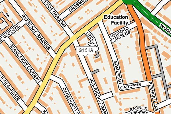 IG4 5HA map - OS OpenMap – Local (Ordnance Survey)