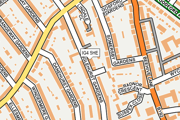 IG4 5HE map - OS OpenMap – Local (Ordnance Survey)