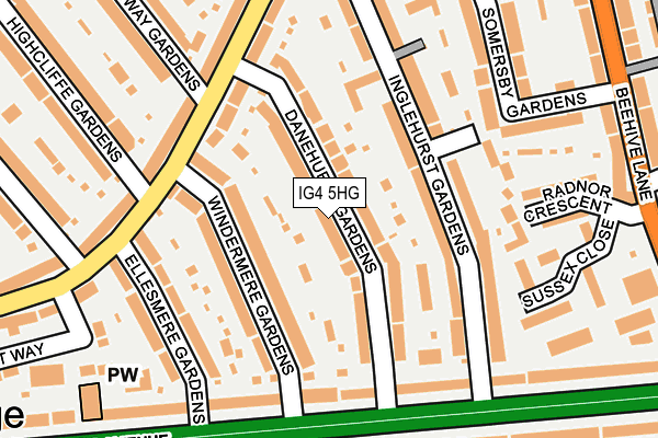 IG4 5HG map - OS OpenMap – Local (Ordnance Survey)