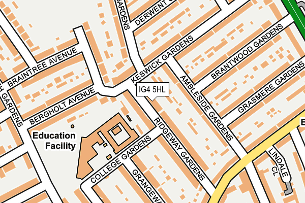 IG4 5HL map - OS OpenMap – Local (Ordnance Survey)
