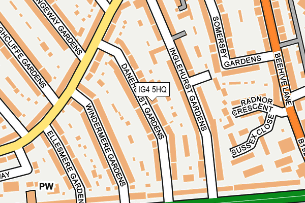 IG4 5HQ map - OS OpenMap – Local (Ordnance Survey)