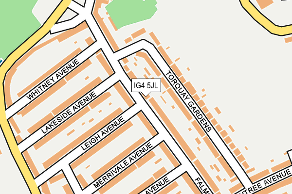 IG4 5JL map - OS OpenMap – Local (Ordnance Survey)