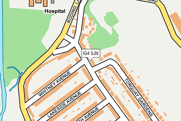 IG4 5JN map - OS OpenMap – Local (Ordnance Survey)